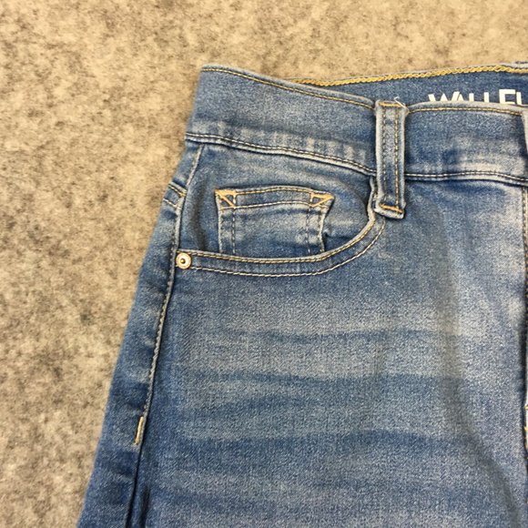 Wallflower Shorts 1 0 25 Irresistible High Rise Denim Jean Cuffed Light Wash - Picture 2 of 8